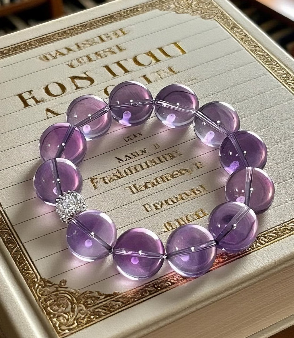 Amethyst Crystal Bracelet – Natural Calm & Intuition Booster | 8mm Gemstone Energy Jewelry
