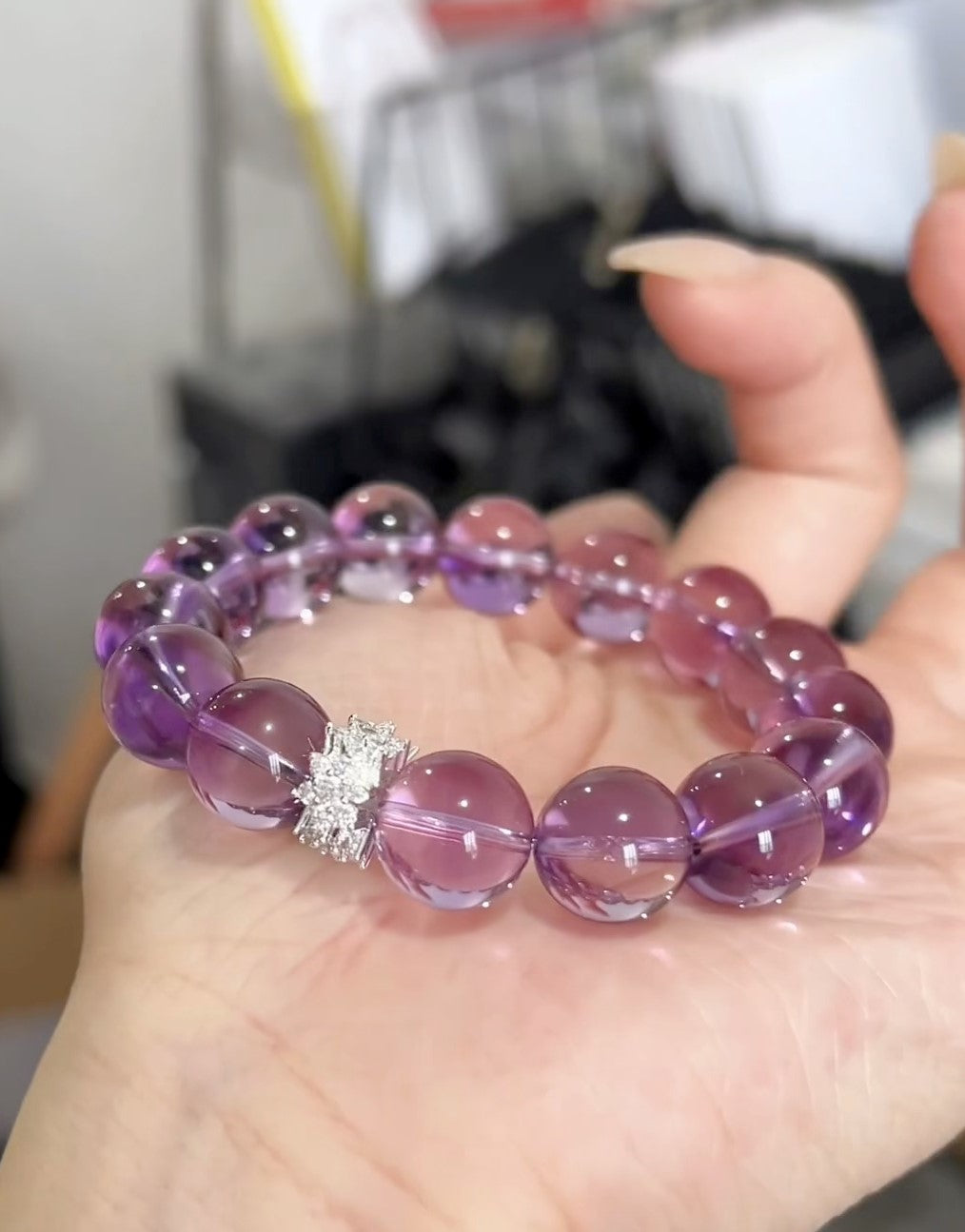 Amethyst bracelet and citrine bracelet