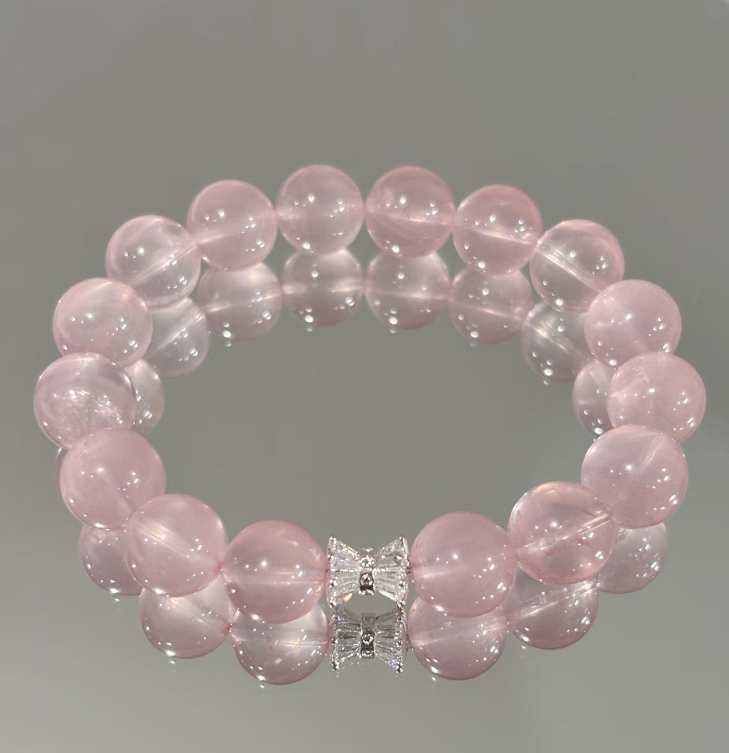 Rose Quartz Crystal Bracelet – Attract Love & Self-Care | 8mm Natural Gemstone Jewelry