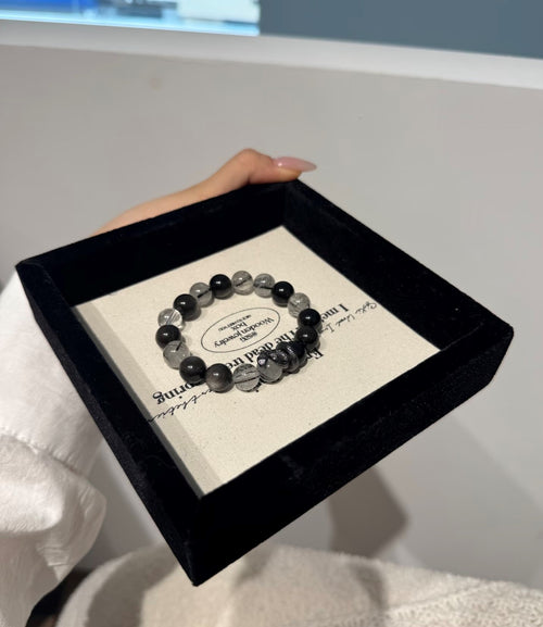 Black Obsidian Bracelet – Powerful Protection & Grounding | Natural Gemstone Energy Jewelry