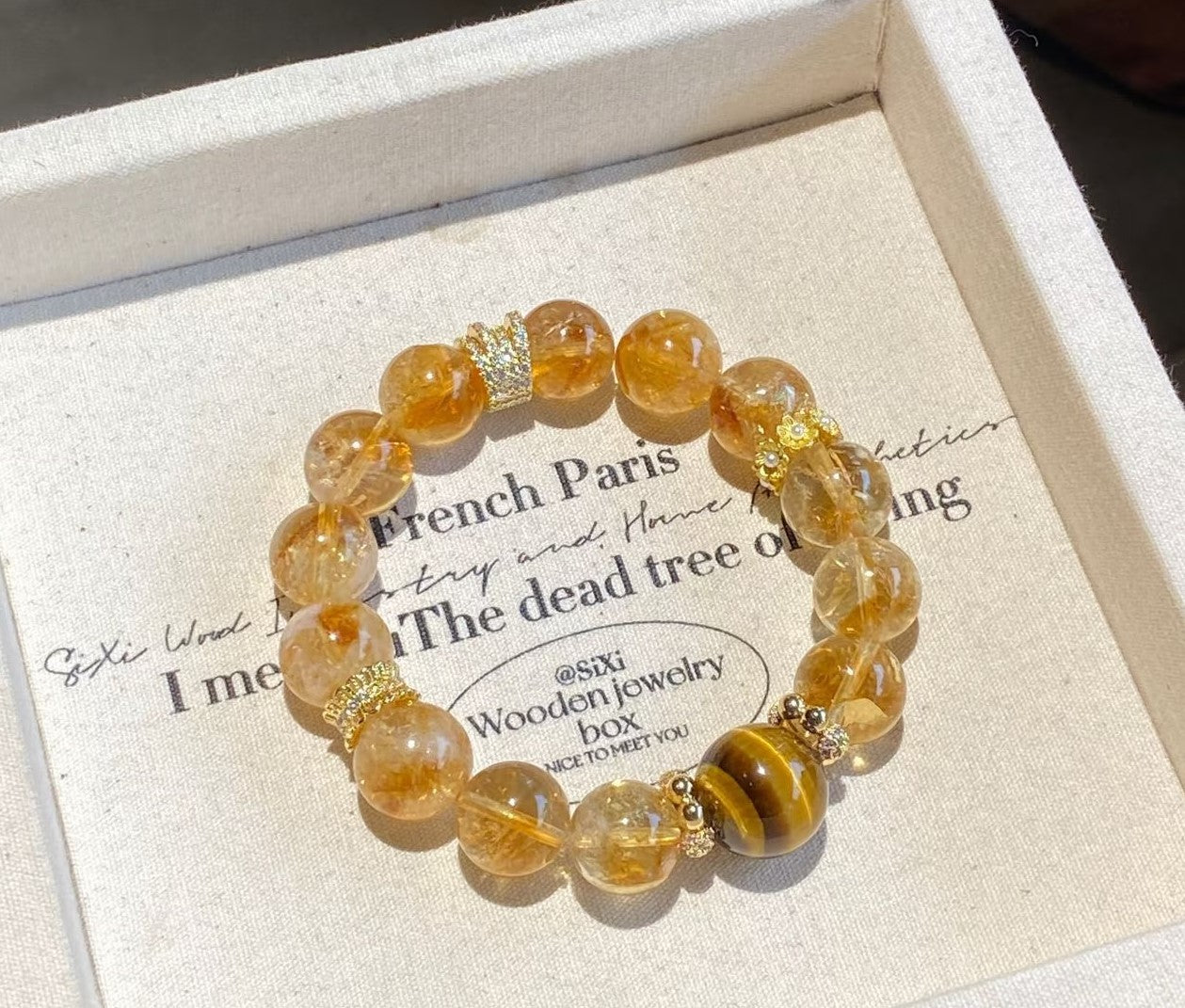 Citrine Crystal Bracelet – Attract Wealth & Success | 8mm Natural Gemstone Jewelry