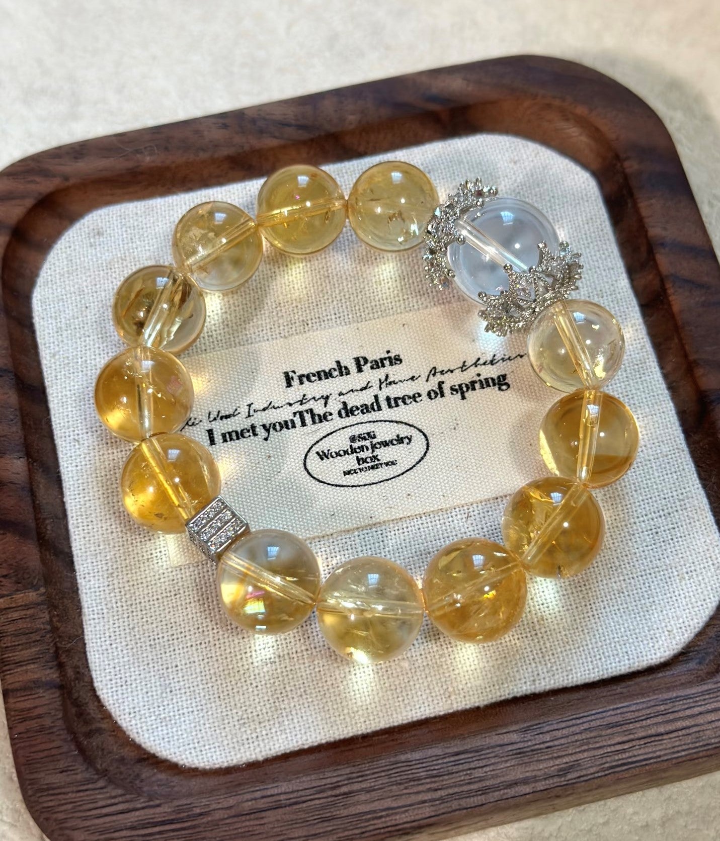 Amethyst bracelet and citrine bracelet