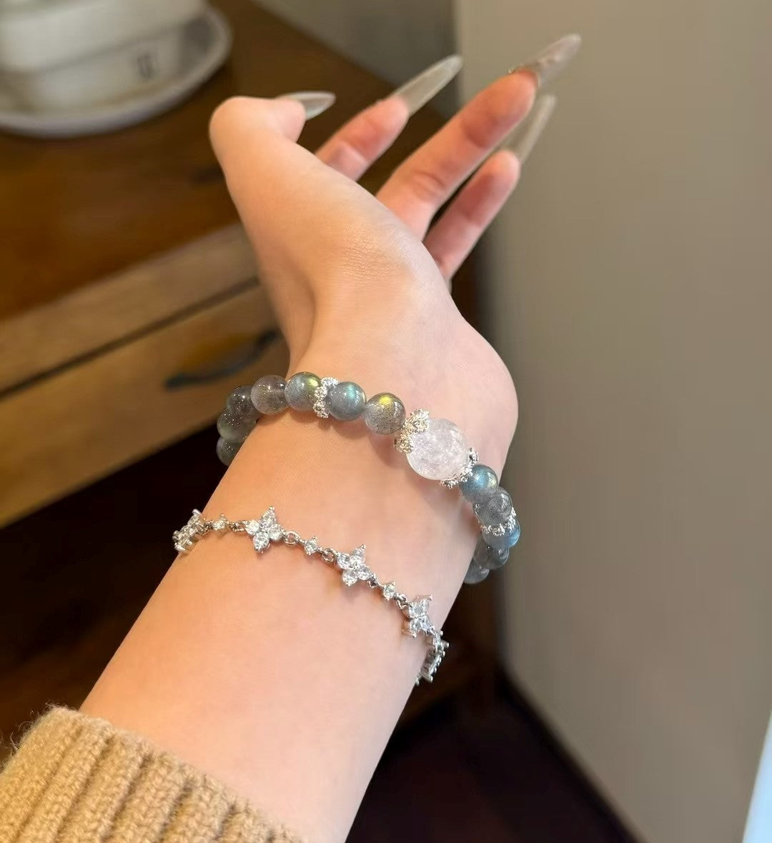 Moonstone Crystal Bracelet – Enhance Intuition & Feminine Energy | Natural Gemstone Jewelry
